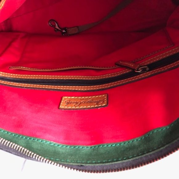 Dooney and Bourke Florentine Leather Clayton Satchel - British Tan - Picture 12 of 15